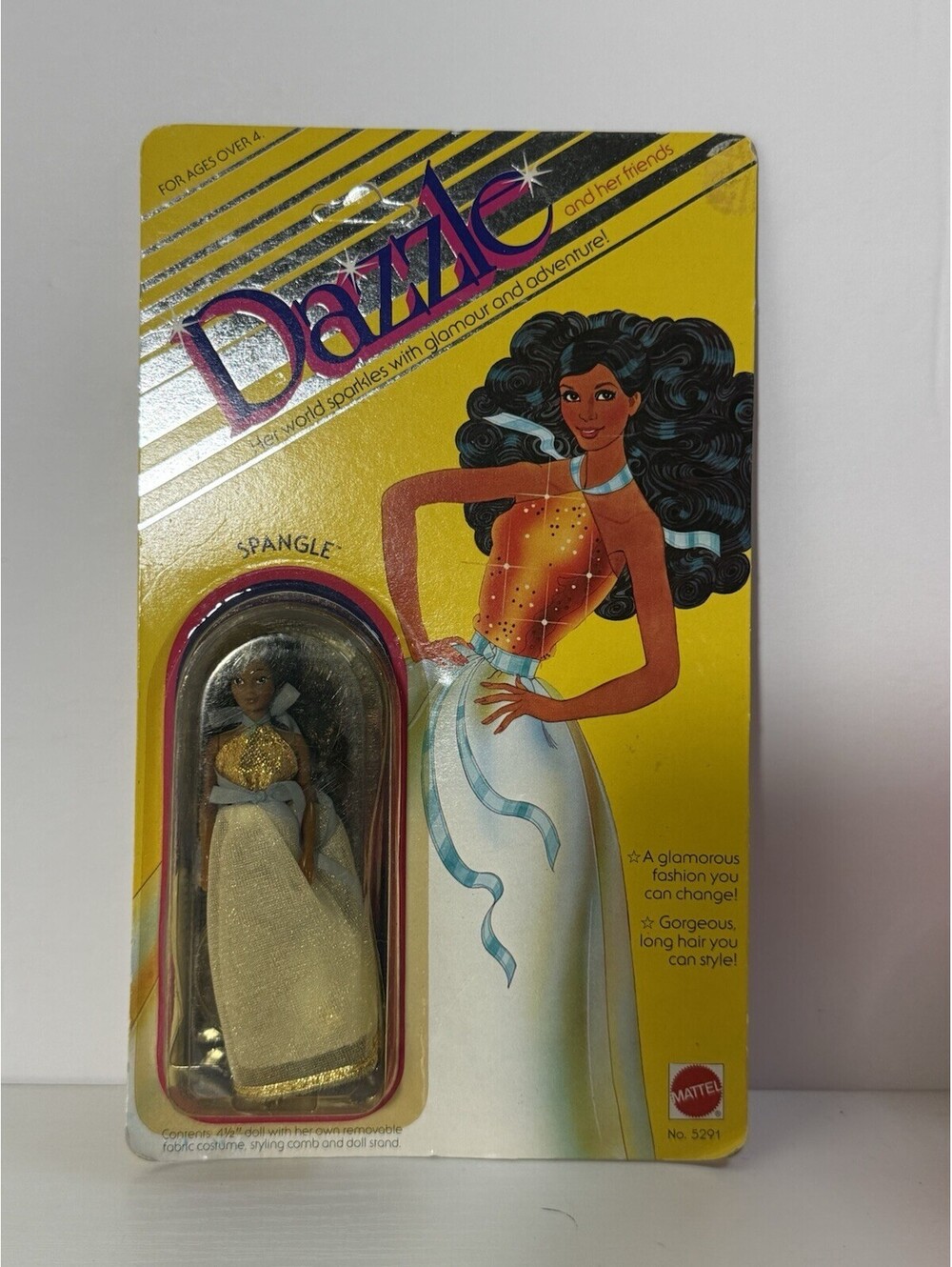 Mattel Dazzle Fashion Doll Spangle 1981 # 5291 New on Card
